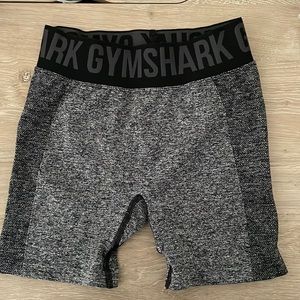 GYMSHARK flex shorts- Black Marl/Charcoal